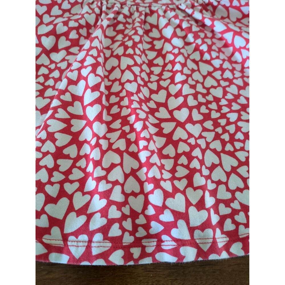Mini Boden Girl's' Frilly Twirly Dress in Hearts print Red/Pink size 3/4 EUC - Picture 3 of 6